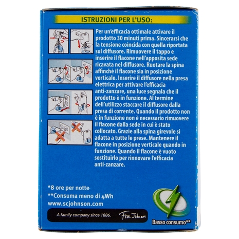 Raid Liquido Elettrico Antizanzare Contro Zanzare, 30 Notti, 1 Base e 1 Ricarica 21 ml